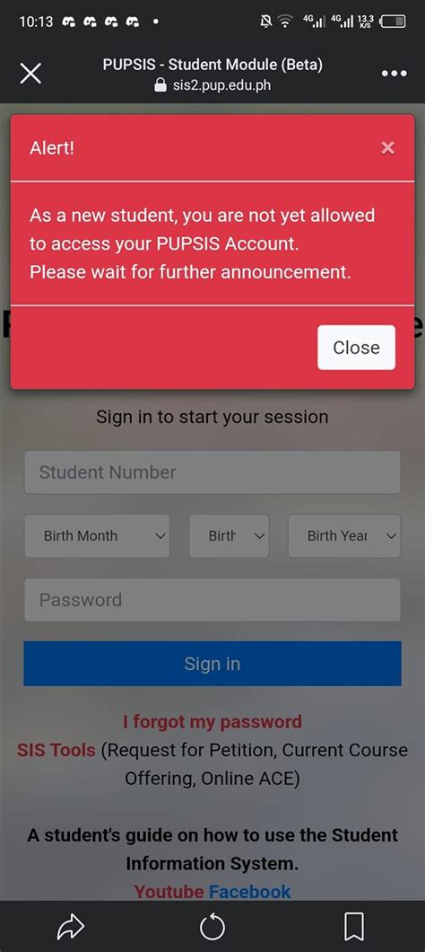 pupsis - student module (beta)|Forgot Password .